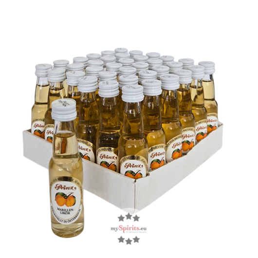 36 x Prinz Marillen-Likör Mini / 20,5 % vol / 36 x 0,02 Liter-Flasche