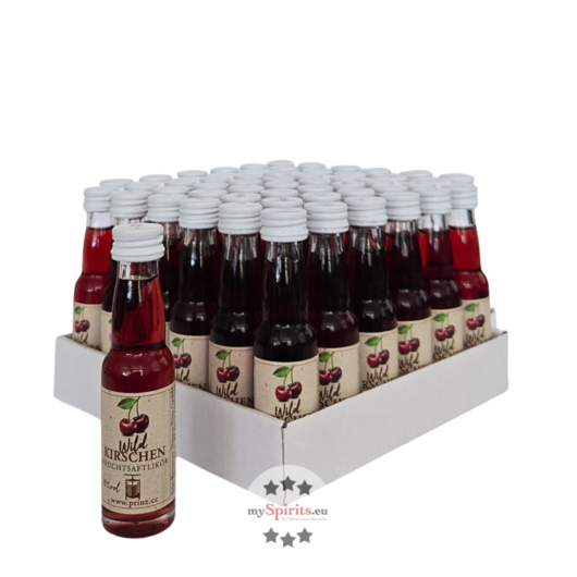 36 x Prinz Wild-Kirsch Likör Mini / 16 % vol / 36 x 0,02 Liter-Flasche