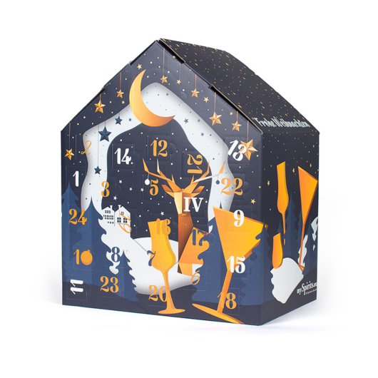 mySpirits Gin Adventskalender Premium Selection / 37,5-48 % Vol. / 24 x 0,02 l mit Glas
