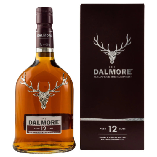 The Dalmore 12 Jahre Highland Single Malt Scotch Whisky / 40 % vol / 0,7 Liter-Flasche in GP