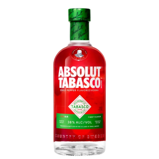 Absolut Tabasco Chili Pepper Flavored Vodka / 38 % vol / 0,7 Liter-Flasche