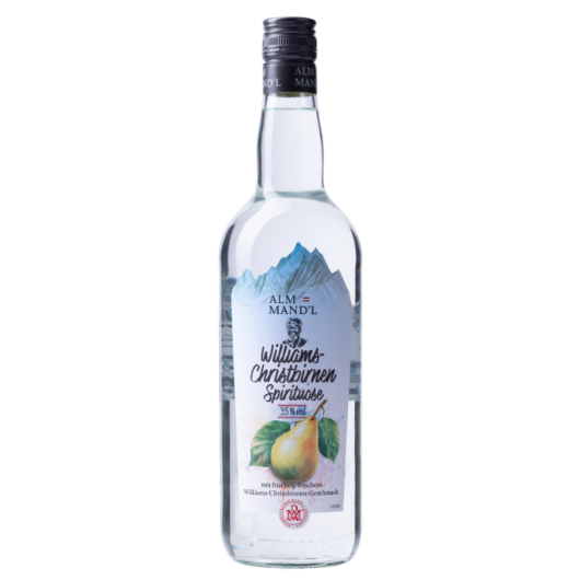 Alm Mand’l Williams-Birnen Schnaps / 35 % vol / 1,0 Liter-Flasche