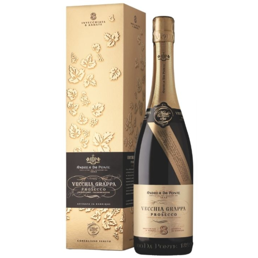 Andrea Da Ponte Vecchia Grappa di Prosecco / 42 % Vol. / 0,7 Liter-Flasche in Geschenkbox