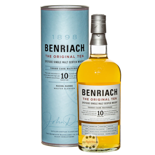 Benriach 10 The Original Ten Speyside Single Malt Scotch Whisky / 43 % Vol. / 0,7 Liter-Flasche in Geschenkdose