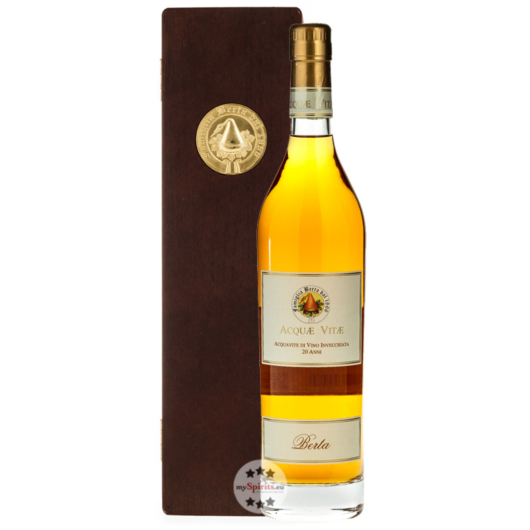 Distillerie Berta - Acquavite di Vino Invecchiata 25 Anni / 43 % vol. / 0,7 L Flasche in Holzkiste