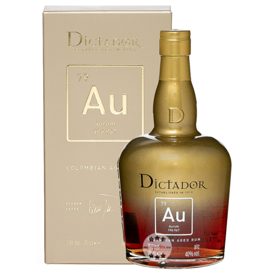 Dictador AU Aurum Colombian Aged Rum / 40 % vol / 0,7 Liter-Flasche in Geschenkbox