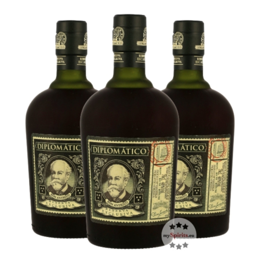 3 x Botucal Diplomatico Reserva Exclusiva Ron Antiguo Rum / 40 % vol / 3 x 0,7 Liter-Flasche