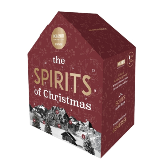 Dolomiti Adventskalender Schnaps & Likör / 16–42 % vol / 24 x 0,02 L + Schnapskelch