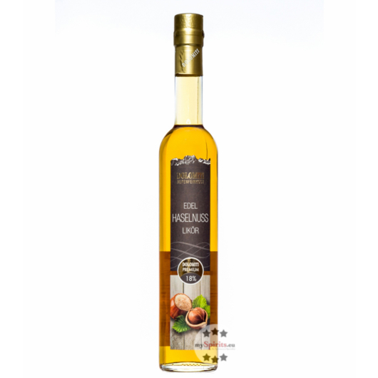 Dolomiti Edel Haselnuss Likör / 18 % vol. / 0,5 Liter-Flasche
