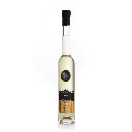 Dolomiti Antiquus Zwetschken-Schnaps Barrique / 36 % Vol. / 0,35 Liter