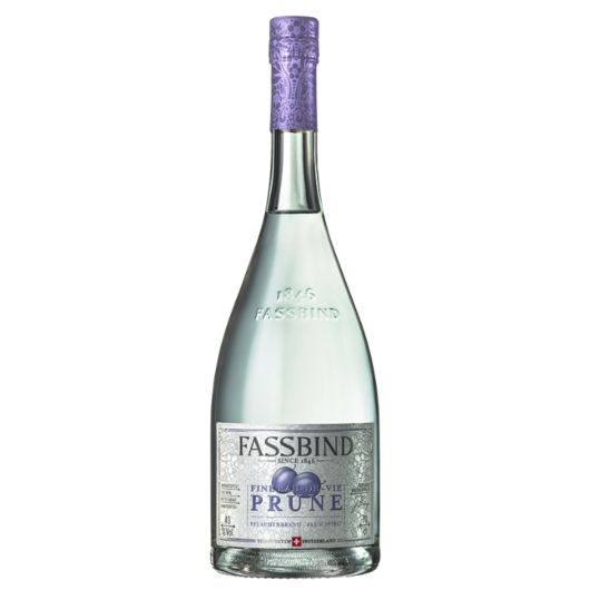 Fassbind Eau-de-Vie Prune Pflaumenbrand / 43 % vol / 0,7 Liter-Flasche