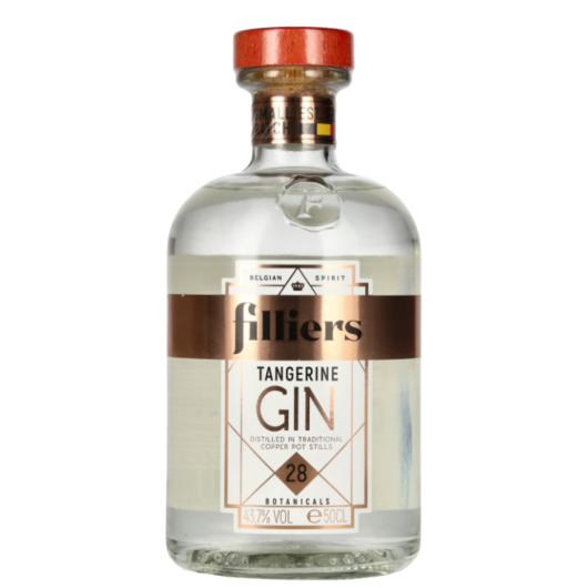 Filliers Dry Gin 28 Tangerine - Gin mit Mandarine / 43,7 % vol / 0,5 Liter-Flasche