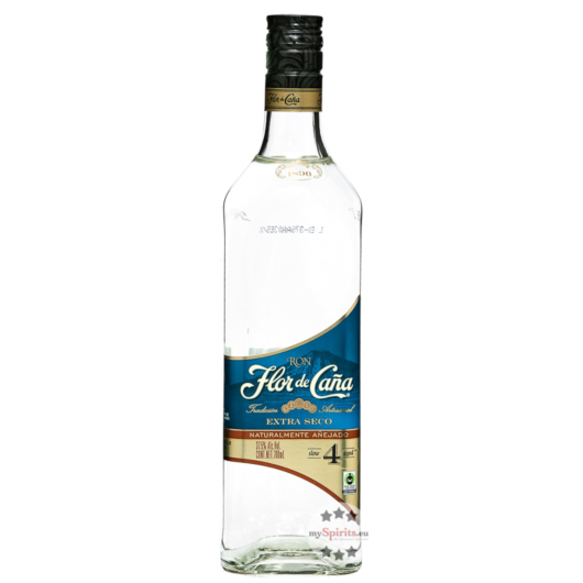 Flor de Cana Extra Seco Reserva No. 4 Rum Blanco / 37,5 % Vol. / 0,7 Liter-Flasche