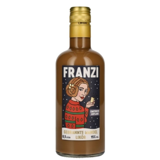 Franzi Gebrannte Mandel Likör / 15 % vol / 0,5 Liter-Flasche