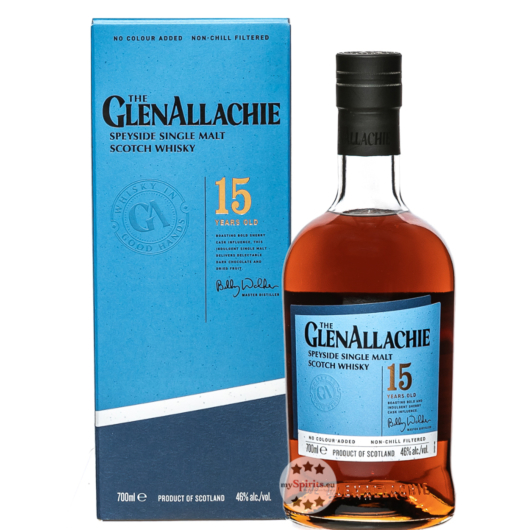 GlenAllachie 15 Years Speyside Single Malt Scotch Whisky / 46 % Vol. / 0,7 Liter-Flasche in Geschenkkarton