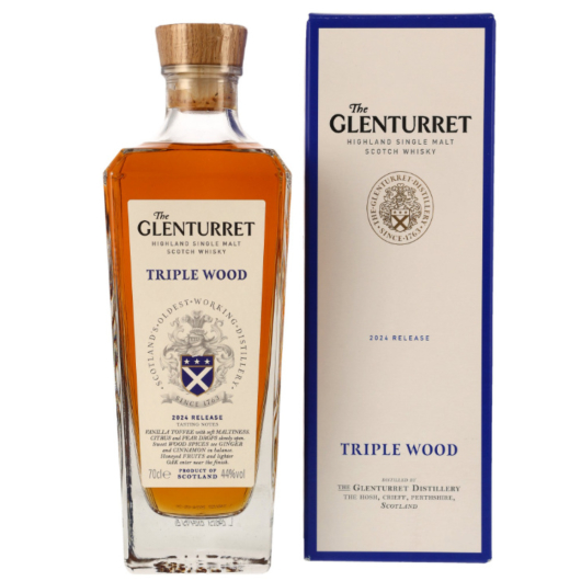 The Glenturret Triple Wood Batch #3 Highland Single Malt Scotch Whisky / 44 % vol / 0,7 l in Geschenkbox