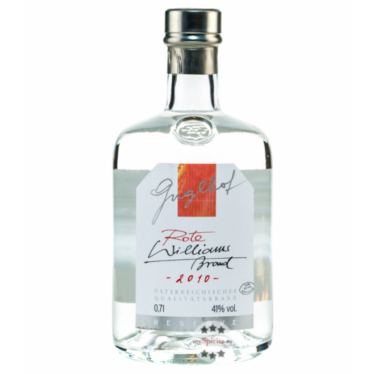 Guglhof Rote Williams Brand - Jahrgangsbrand Reserve / 41 % Vol. / 0,7 Liter-Flasche