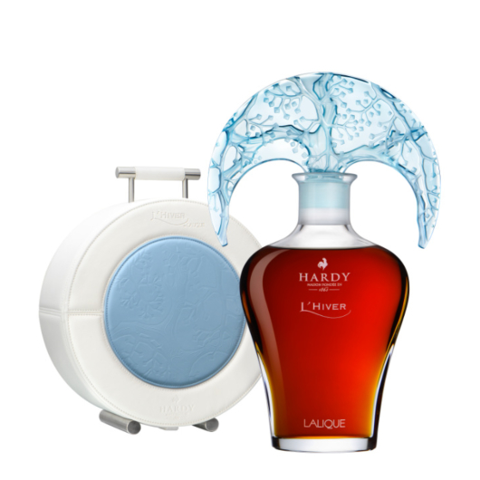 Hardy Cognac: L'Hiver - Winter / 41 % vol / 0,7 Liter-Flasche in Lederkoffer