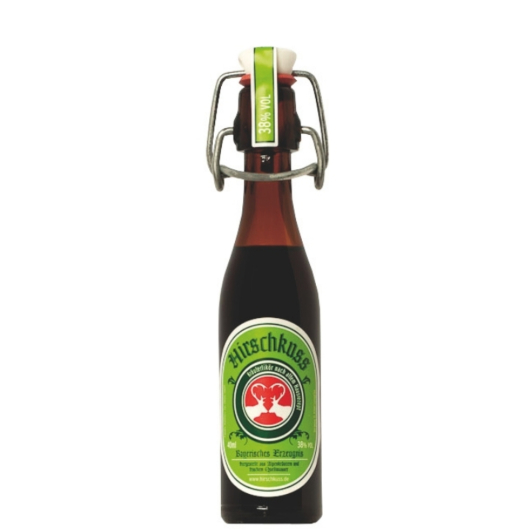 Hirschkuss Kräuterlikör Miniatur / 38 % vol / 0,04 Liter-Flasche