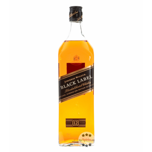 Johnnie Walker Black Label Blended Scotch Whisky - Aged 12 Years / 40 % vol. / 1,0 Liter-Flasche