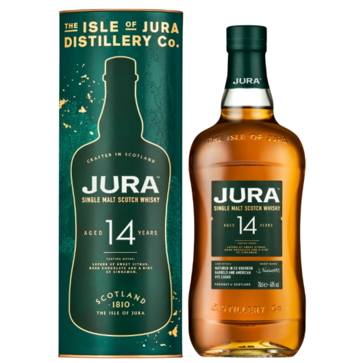 Jura 14 Jahre Single Malt Scotch Whisky / 40 % vol / 0,7 Liter-Flasche