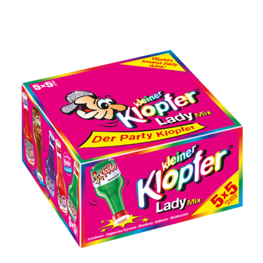 Kleiner Klopfer Lady Mix Likör-Miniaturen / 15 - 17 % vol / 25 x 0,02 Liter-Flasche