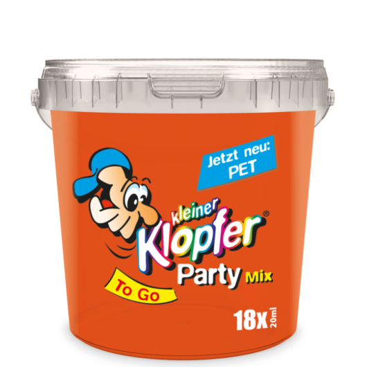 Kleiner Klopfer Party Mix To Go Eimer Likör-Miniaturen / 16 - 17 % vol / 18 x 0,02 Liter-PET-Flasche