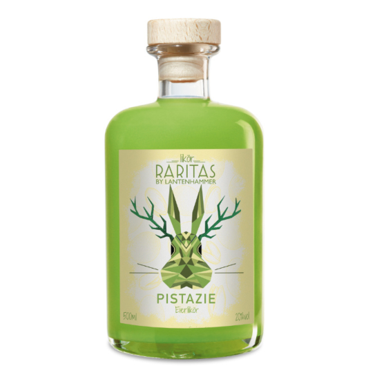 Lantenhammer Raritas Pistazie Eierlikör / 20 % vol / 0,5 Liter-Flasche