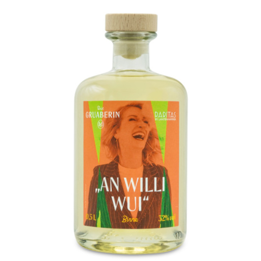 Lantenhammer Raritas Die Gruaberin "An Willi Wui" Birnenschnaps / 32 % vol / 0,5 Liter-Flasche