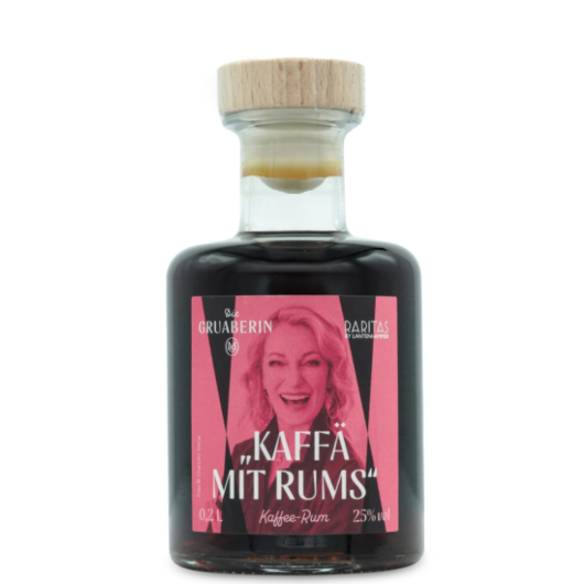 Lantenhammer Raritas Die Gruaberin "Kaffä mit Rums" Kaffeelikör mit Rum / 25 % vol / 0,2 Liter-Flasche