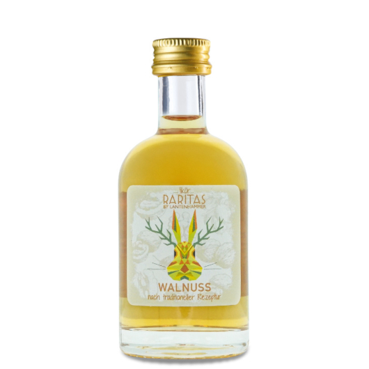 Lantenhammer Raritas Walnusslikör Miniatur / 30% vol / 0,05-Liter-Flasche
