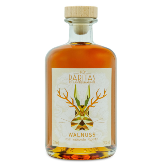 Lantenhammer Raritas Walnusslikör / 30 % vol / 0,5 Liter-Flasche