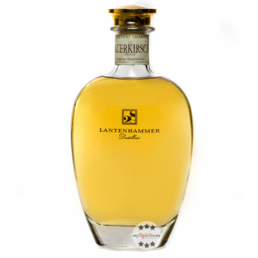 Lantenhammer Raritäten Sauerkirschbrand / 43 % vol. / 0,7 Liter-Karaffe in Holzschatulle