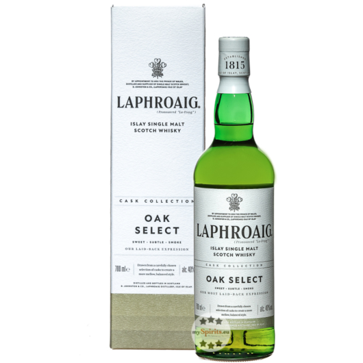 Laphroaig Oak Select Islay Single Malt Scotch Whisky / 40 % vol / 0,7 Liter-Flasche in Geschenkbox
