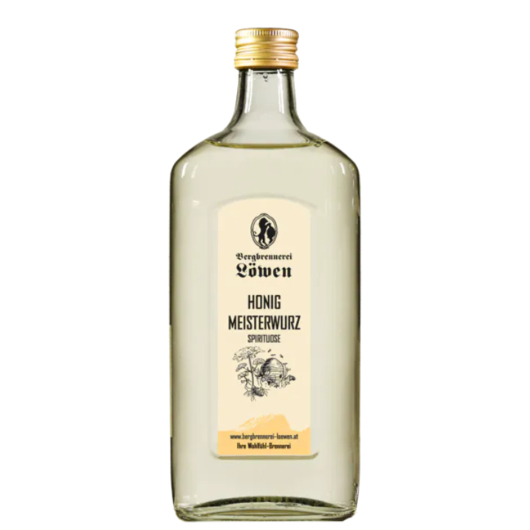 Löwen Honig Meisterwurz / 35 % vol / 0,5 Liter-Flasche