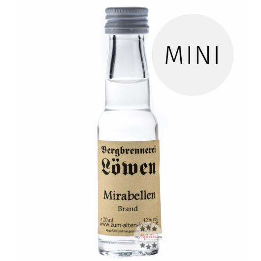 Löwen: Mirabellen Brand / 42 % Vol. / 0,02 Liter - Flasche
