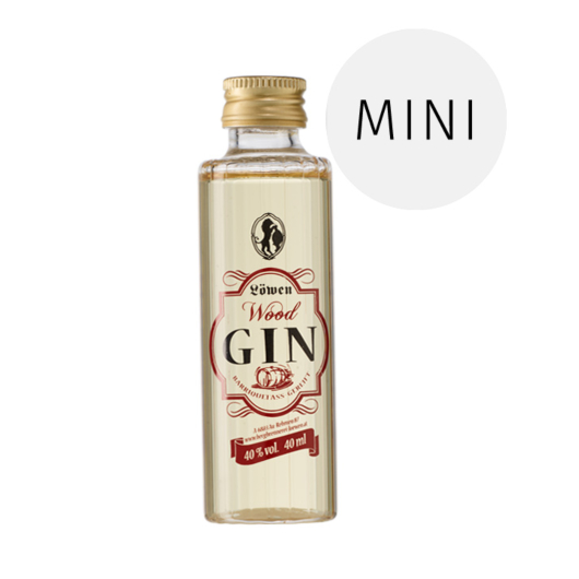 Löwen Wood Gin Mini / 40 % Vol. / 0,04 Liter-Flasche