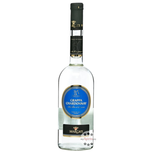 Marcati: Grappa Chardonnay Distillatio di Vinaccia / 40 % vol / 0,7 Liter-Flasche