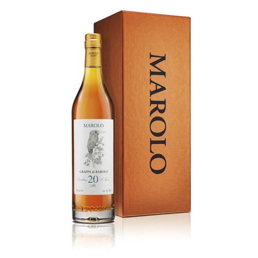 Marolo: Grappa di Barolo Barrique 20 Jahre / 50 % vol / 0,7 Liter-Flasche