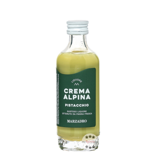 Marzadro Crema Alpina Pistacchio Pistazienlikör Miniatur / 17 % vol / 0,05 Liter-Flasche