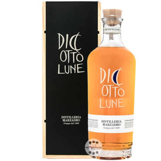 Marzadro: Grappa Diciotto Lune Großflasche / 41 % vol / 4,5 Liter-Flasche