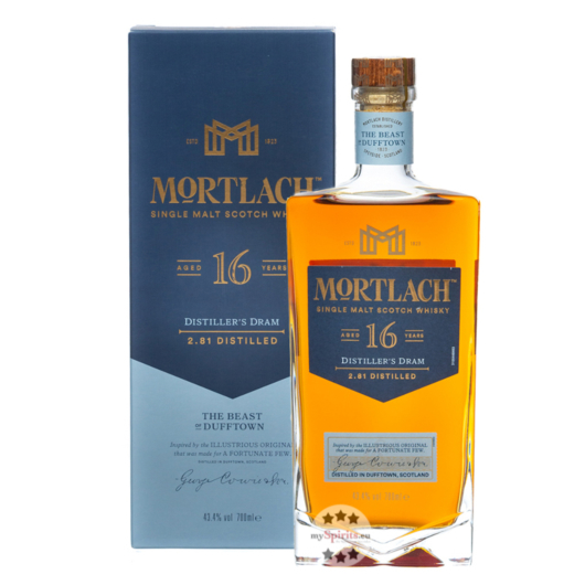 Mortlach 16 Jahre Single Malt Scotch Whisky / 43,4 % Vol. / 0,7 Liter-Flasche in Geschenkschachtel