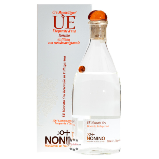 Nonino ÙE Cru Moscato Traubenbrand - Muskateller-Brand aus Italien / 43 % Vol. 0,5 Liter-Flasche