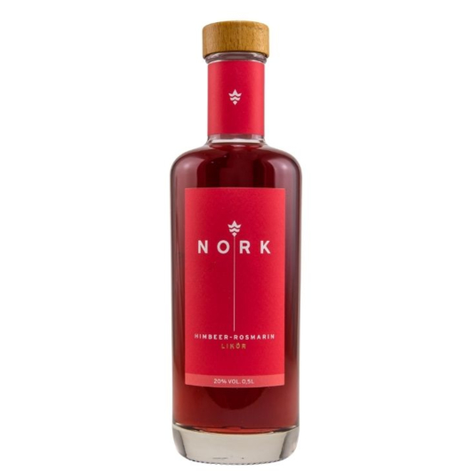 Nork Himbeer-Rosmarin Likör / 20 % vol / 0,5 Liter-Flasche