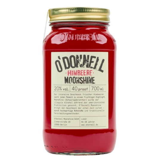 O'Donnell Himbeere Moonshine Likör / 20 % vol / 0,7 Liter-Flasche