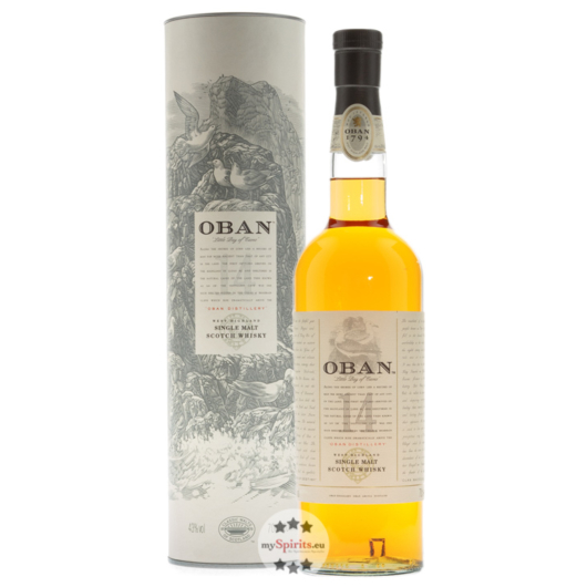 Oban 14 Years West Highland Single Malt Scotch Whisky / 43 % vol. / 0,7 L Flasche in Geschenk-Dose