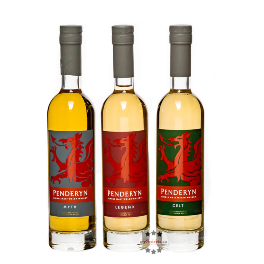Penderyn Whisky Set Dragon Range (Myth, Legend, Celt) / 41 % Vol. / 3 x 0,2 Liter-Flasche in Geschenkbox