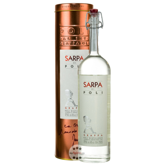 Poli Grappa Sarpa di Poli / 40 % Vol. / 0,7 Liter-Flasche in Geschenkdose