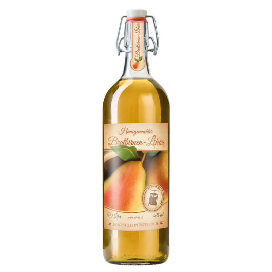 Prinz Bratbirnen-Likör: Frucht-Likör zum Erwärmen / 16 % vol / 1,0 Liter-Flasche