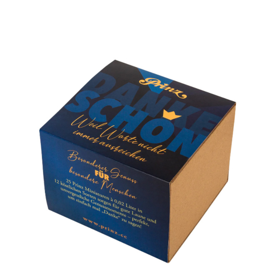 Prinz: Danke-Box Blau Miniaturen-Probierset / 17-41 % vol / 25 x 0,02 Liter-Flasche